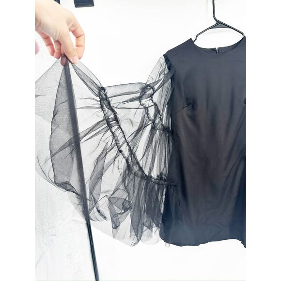 Ieena for Mac Duggal 49612 High Neck Flared Sleeve Mini Dress 8 - Picture 5 of 6